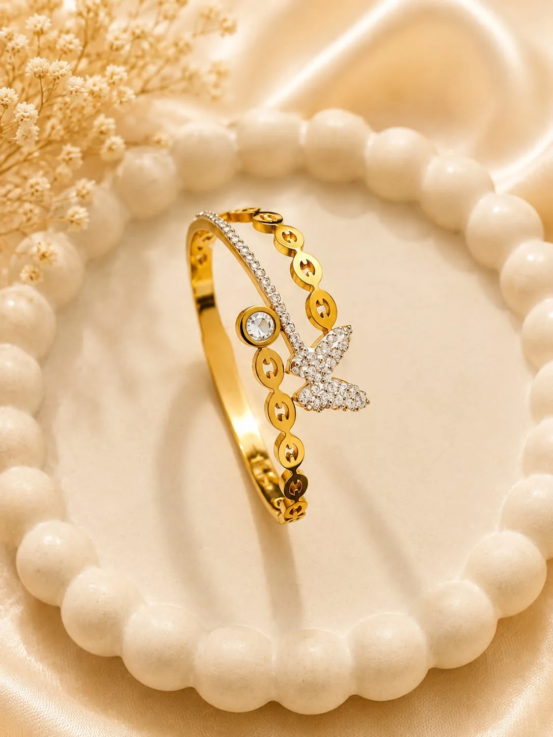 Delicate diamond Butterfly bracelet